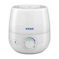 Vicks 0.6 Gallon Natural Care Cool Mist Ultrasonic Humidifier, 200 sq ft, White, VUL530