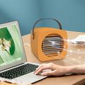 Vikakiooze 2023 Promotion on sale, Portable Air Cooler, Office Silent Mini Evaporative Air Fan, U Rechargeable Small Fan