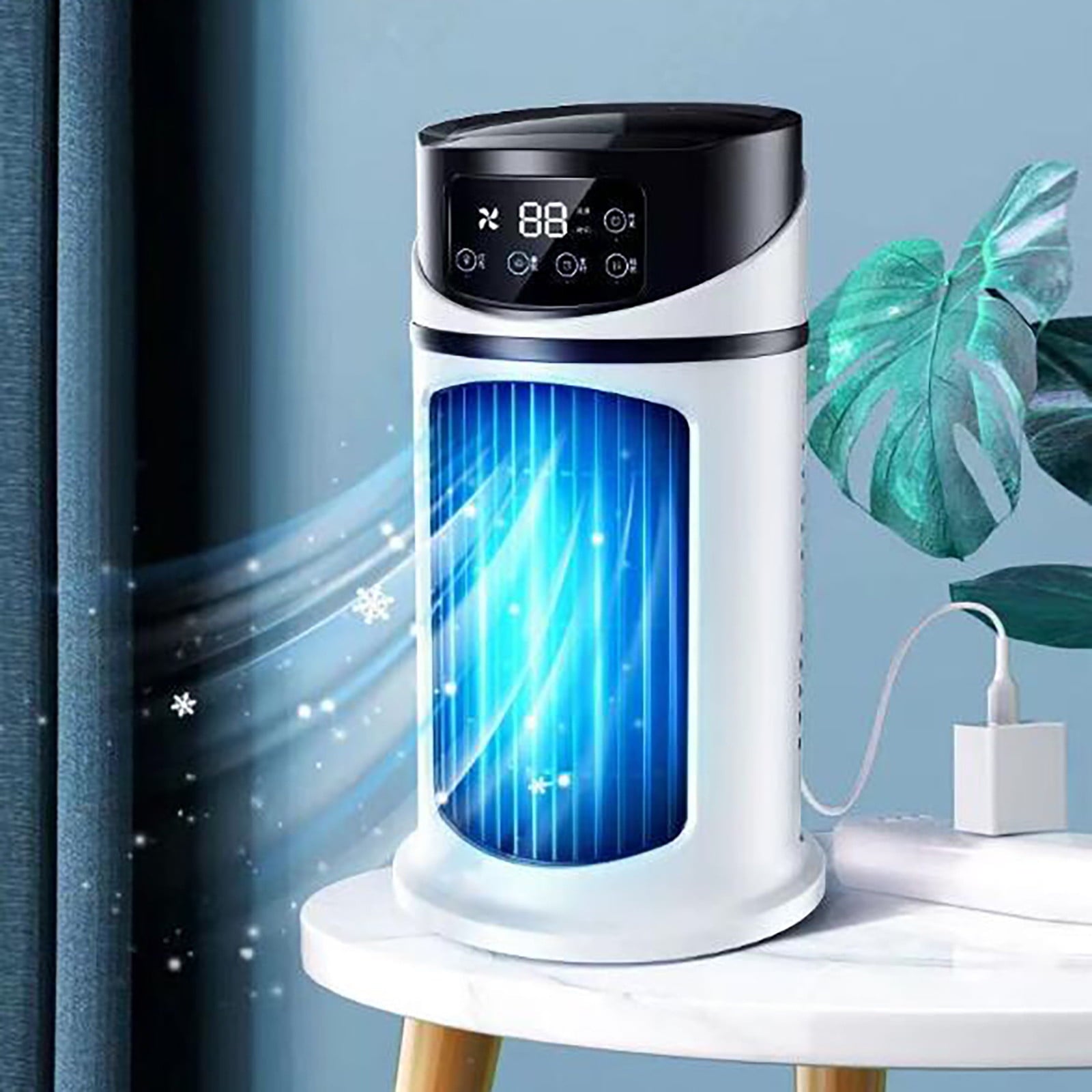 Vikakiooze Promotion on sale! Mini Air Cooler Desktop USB Small Air Conditioner Household Dormitory Fan/air conditioner portable for room