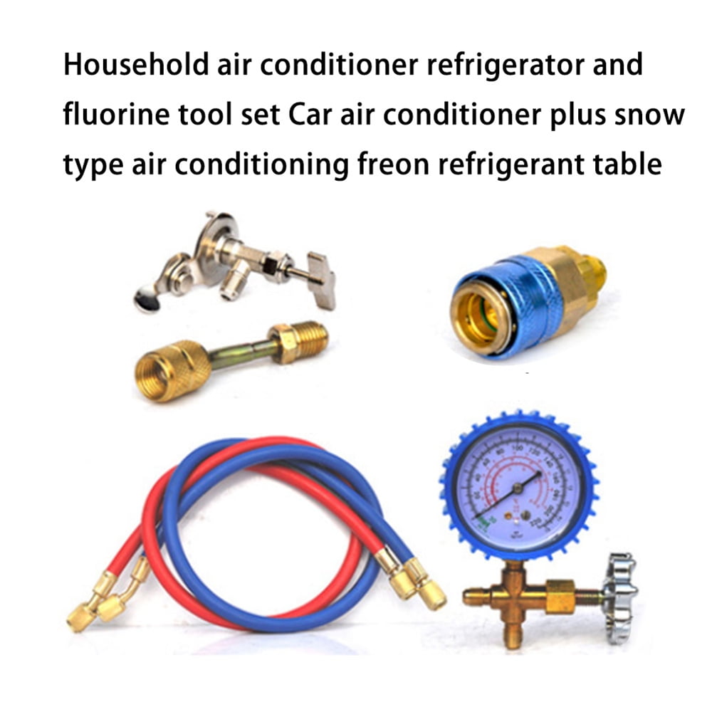 Virwir R22 R13 4A R4 10A Refrigerant Household Car Air Conditioning Fluoride Adding Tool Kit Freon Common Cool Gas Meter Car Air Conditioning Freon Common Cool Gas Meter