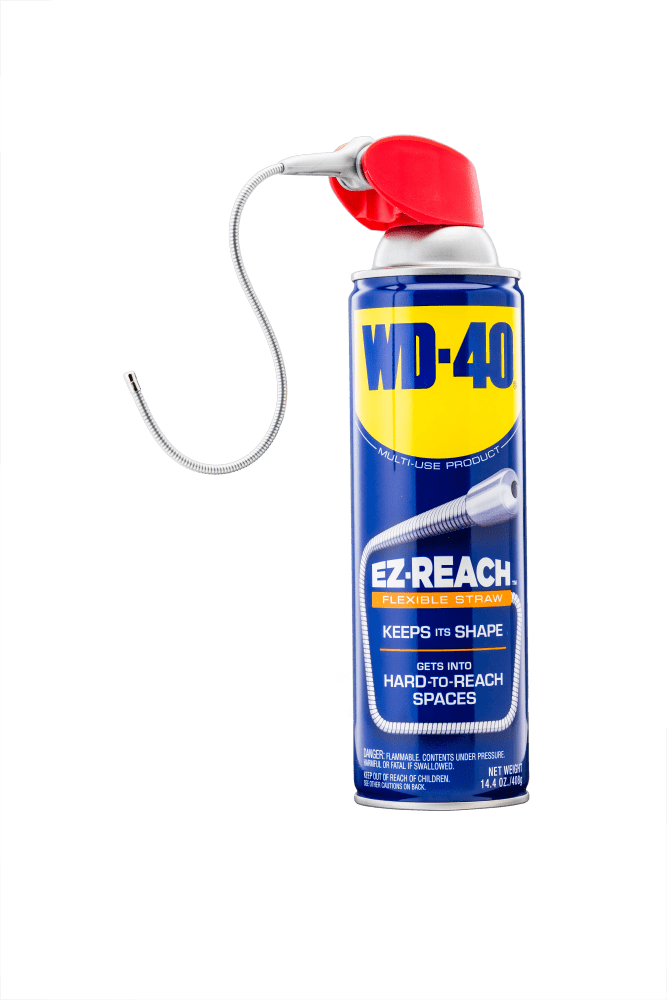 WD-40 EZ-REACH, Original WD-40 Formula, Multi-Purpose Lubricant Spray with 8 in. Flexible Straw, 14.4 oz.