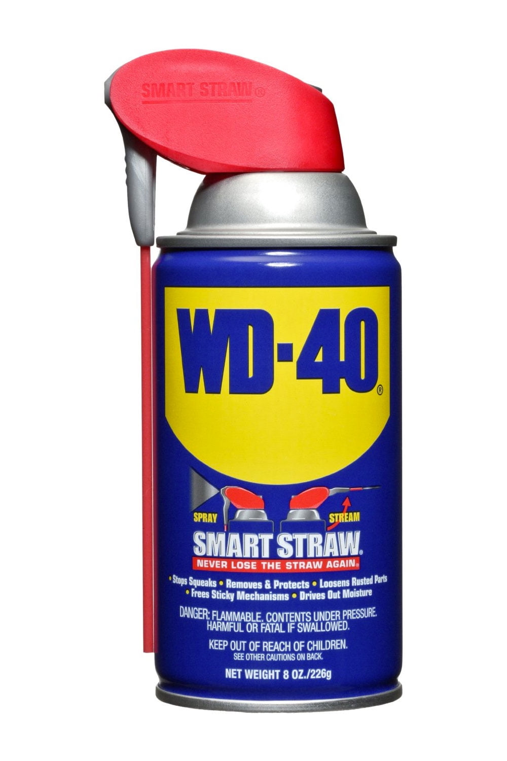 WD-40 Multi-Use Product Spray Lubricant with Smart Straw, 8 oz. WD40 Spray