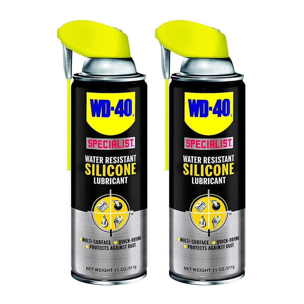 WD-40 Specialist Water Resistant Silicone Lubricant Spray, 11 Ounces 2 Pack