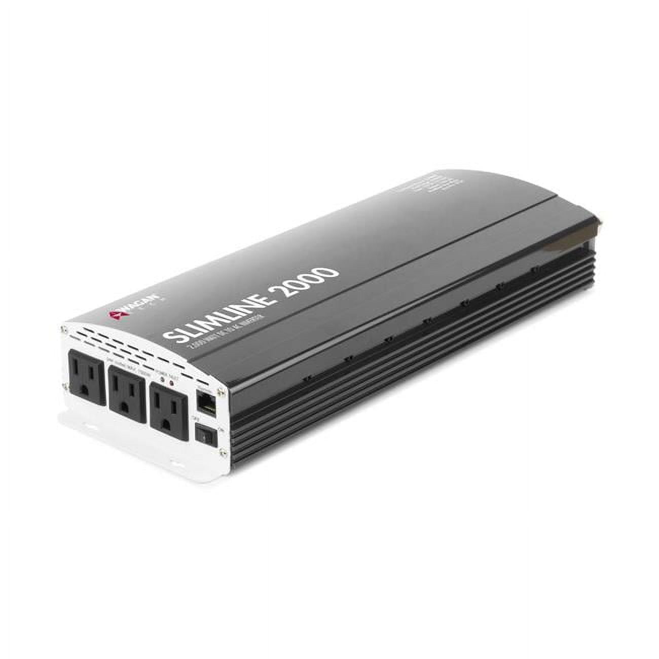Wagan Tech SlimLine AC 2000W Inverter, Black, One Size,