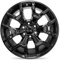 Wheel Rim for 2015-2018 GMC Sierra 1500 20 in Black Aluminum Rim Direct Fit