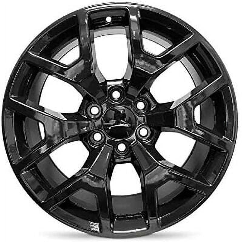 Wheel Rim for 2015-2018 GMC Sierra 1500 20 in Black Aluminum Rim Direct Fit