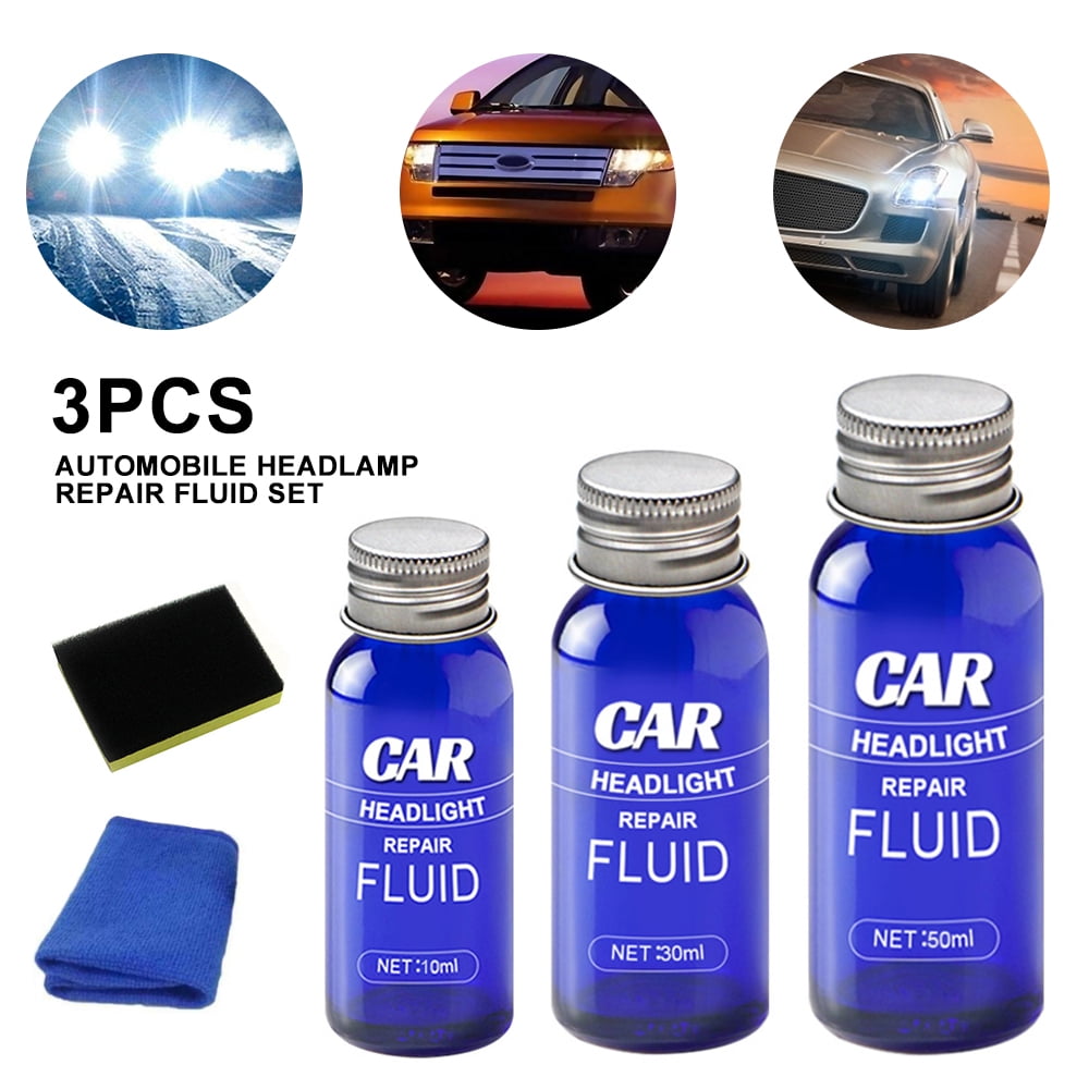 Willstar Car Headlight Repair Fluid Scratch Remover Safe Headlight Maintenance Liquid Restore Clarity for UV Protection Vehicles Polishing Improve View