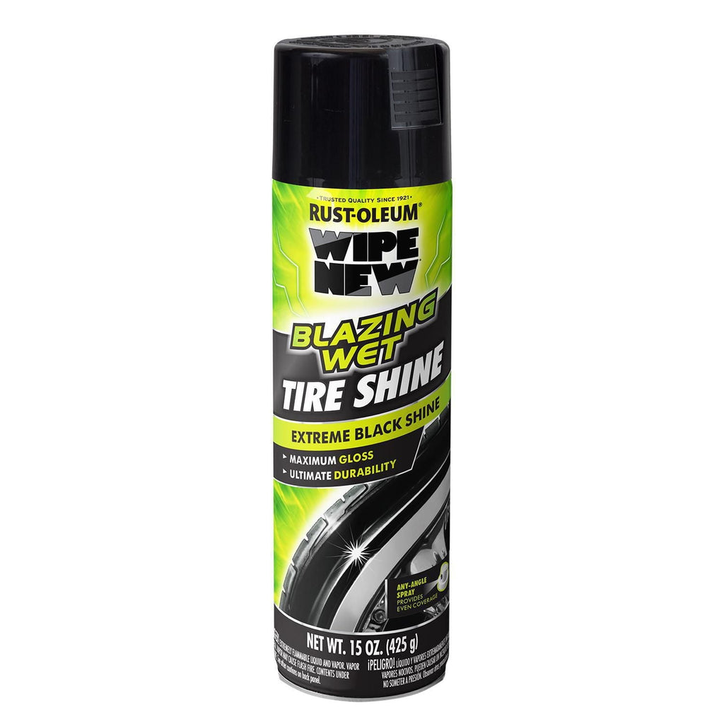Wipe New Blazing Wet Tire Shine Long Lasting Wax Spray Look Like New Car High Gloss Tire 15 Fl. Oz.