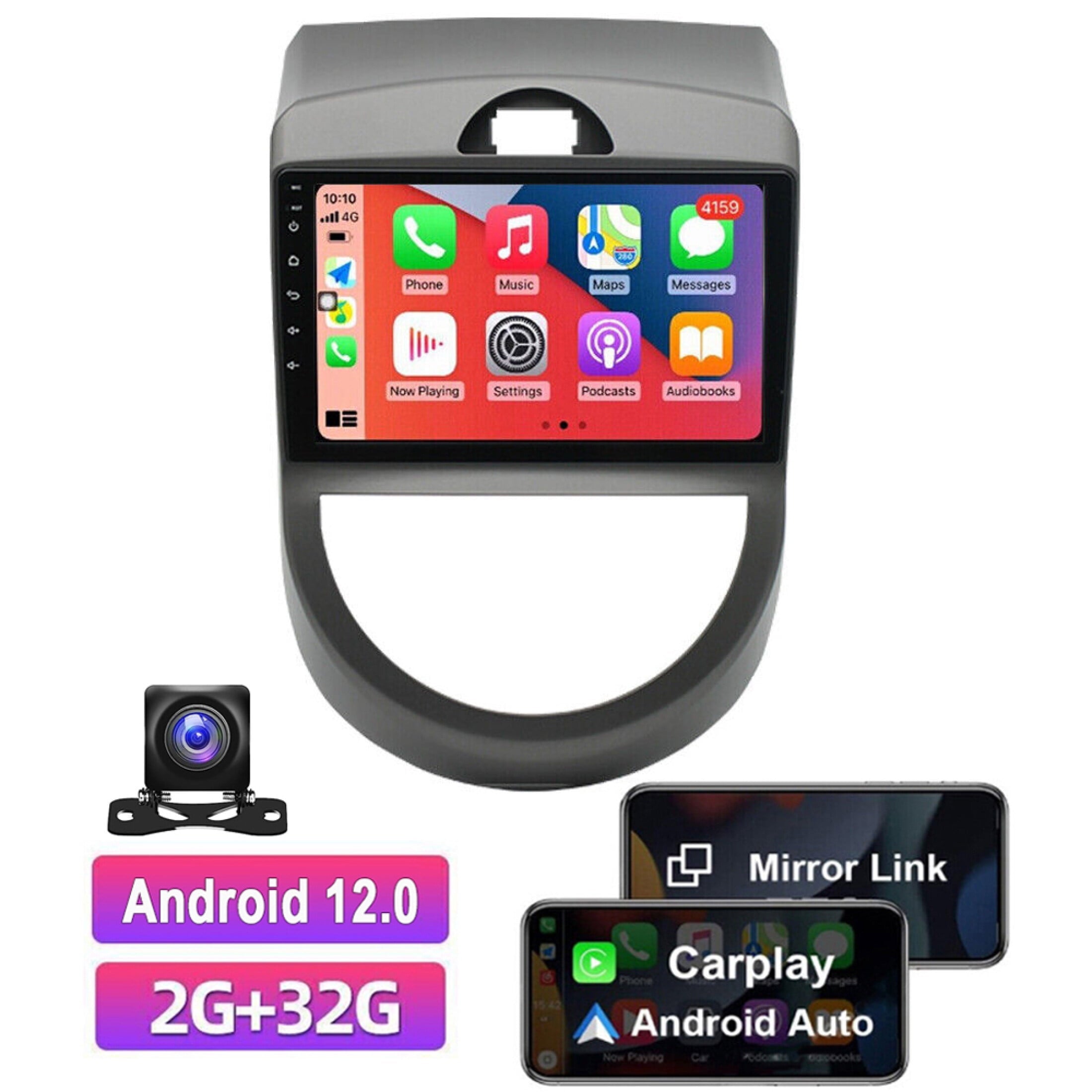 Wireless CarPlay for KIA Soul 2008-2013 Navigation Multimedia GPS System Backup Camera 9 Inch Android 12 Car Radio DSP Stereo Player Built-in DSP