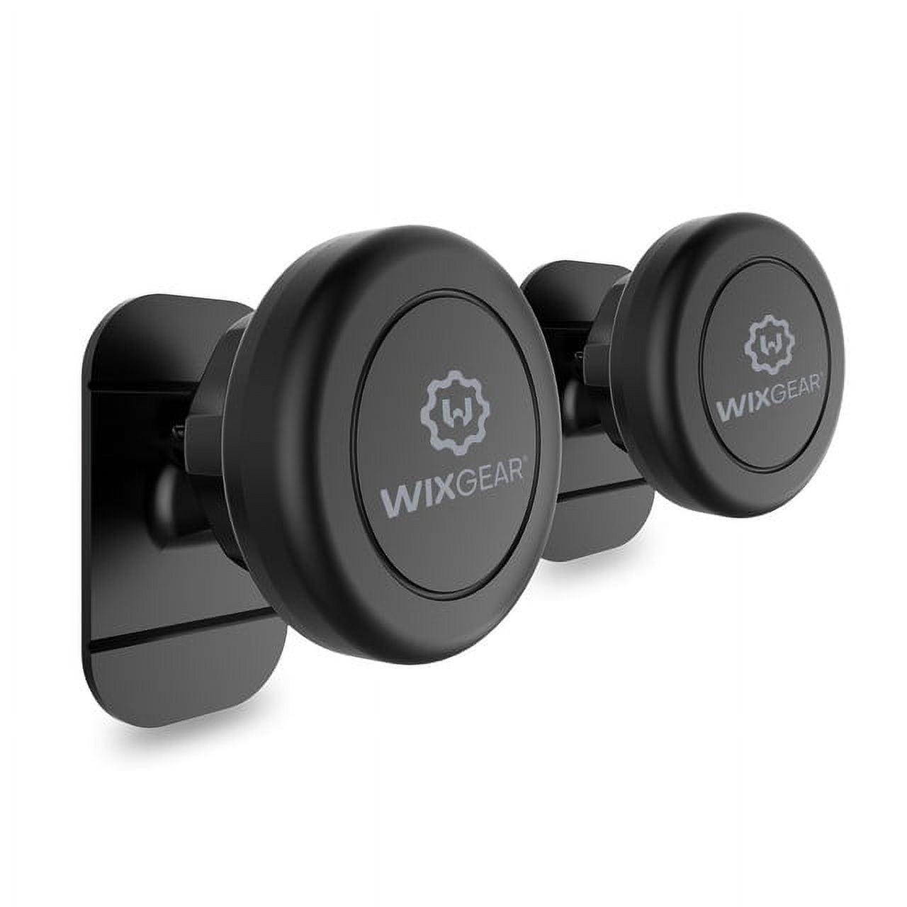 WixGear Magnetic Phone Car Mount, Universal Stick On (2 Pack) Dashboard Magnetic Car Mount Holder, for Cell Phones and Mini Tablets with Fast Swift-snap Technology, Magnetic Cell Phone Mount