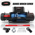 X-BULL Electric Winch 12000LB Winch Synthetic Rope 12V Truck Towing Trailer Jeep Winch 4WD With Wireless Remote Winch Cover