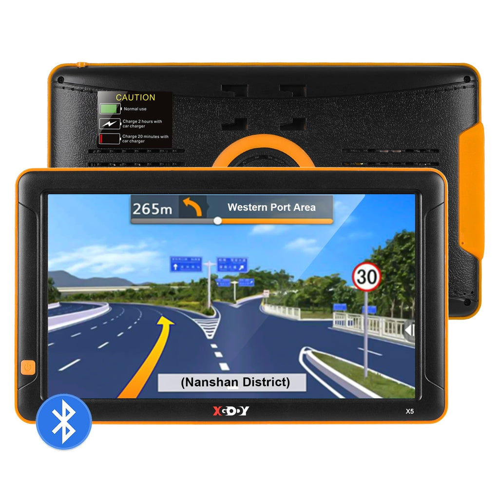 XGODY Truck GPS with Bluetooth 9 Inch Big Screen 256M+8GB GPS Navigation for Car GPS Navigation Trucker GPS with Lifetime Free Map Update