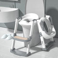 XJD Potty Training Toilet Seat for Toddlers,kids Folding Potty Seat with Ladders Steps Stools,Grey
