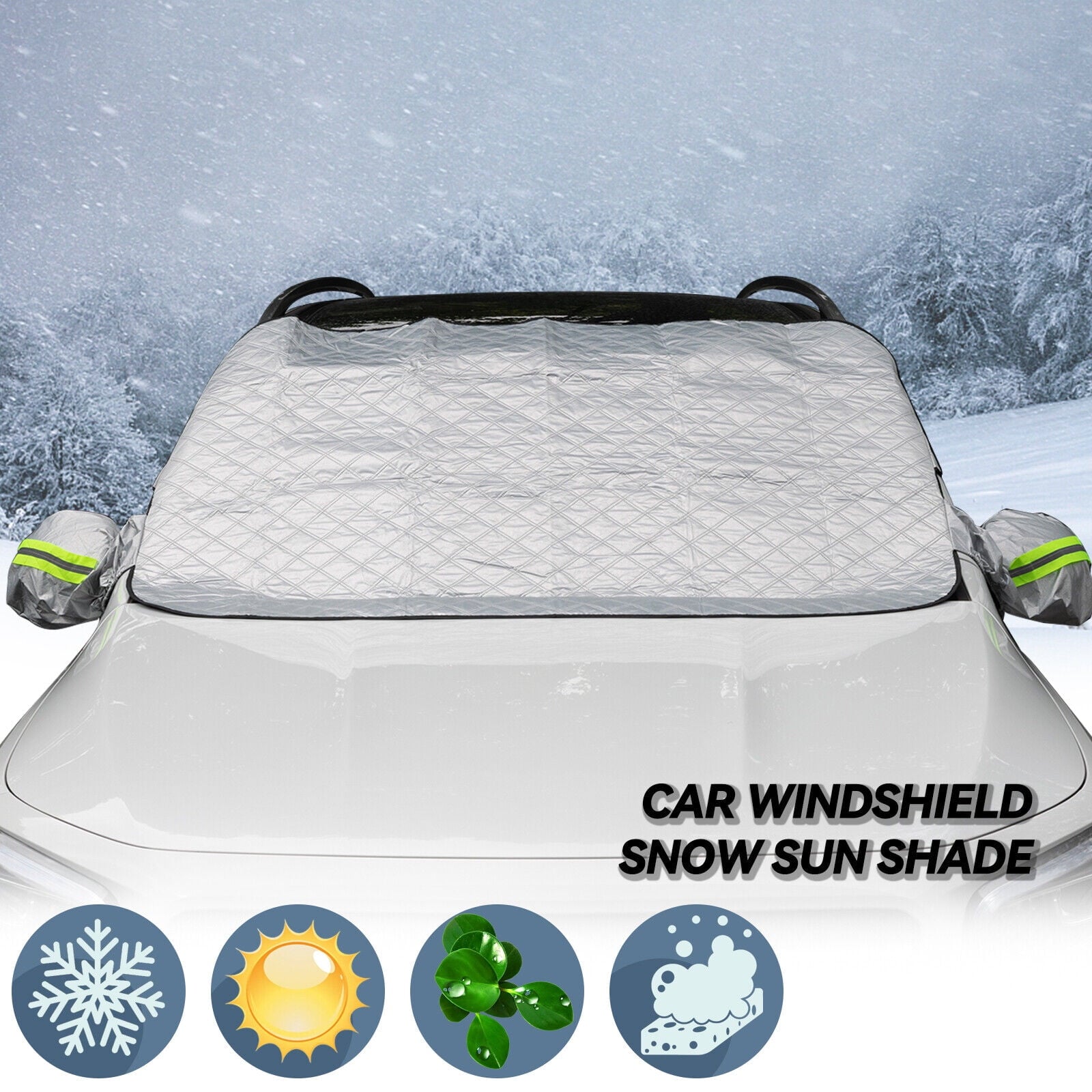 XUKEY Mutifunction Car Windshield Snow Cover Winter Ice Frost Freeze Sun Rain Protector Universal