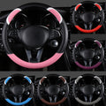 XWQ Steering Wheel Cover Sweat-proof Breathable Universal Carbon Fiber Anti-skid Car Steering Cover for Driver