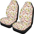 Xoenoiee Car Auto Seat Covers High Back Bucket Seat Cover Auto Front Seats Cover Mushrooms Fall Leaf Print Seat Protector Covers Fit Most Cars Sedan SUV Van Truck