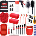 YILAIRIOU Car Wash Kit with Foam Gun - Car Wash Cleaning Kit with Wash Microfiber Sponge and Towels Tire Brush Collapsible Bucket Wash, Sprayers for Car Cleaning Gardens and Pets