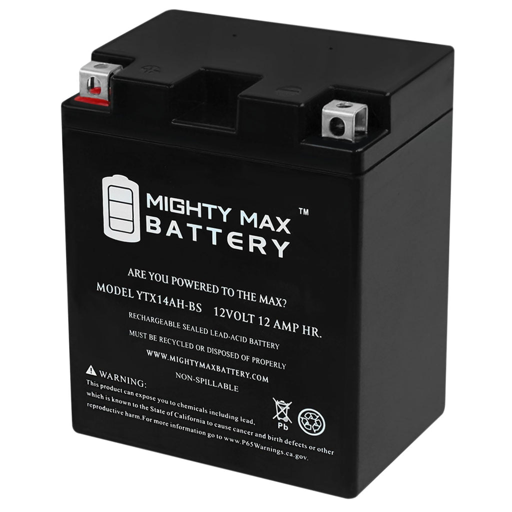 YTX14AH-BS 12V 12Ah Battery Replacement for Polaris 570 Ranger 4x4 18