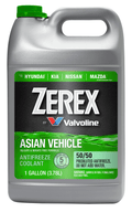 Zerex Asian Vehicle Green Silicate and Borate Free Antifreeze / Coolant 50/50 Ready-to-Use 1 GA