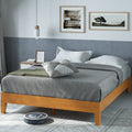 Zinus Alexia 12" Deluxe Wood Platform Bed Frame, Rustic Pine, Queen