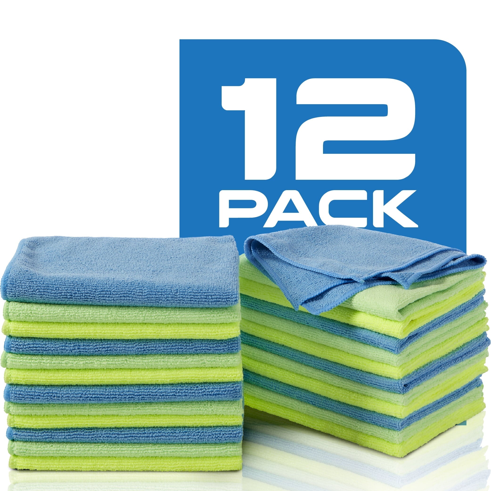 Zwipes Microfiber Cleaning Cloths, Multicolor, 12 Pack