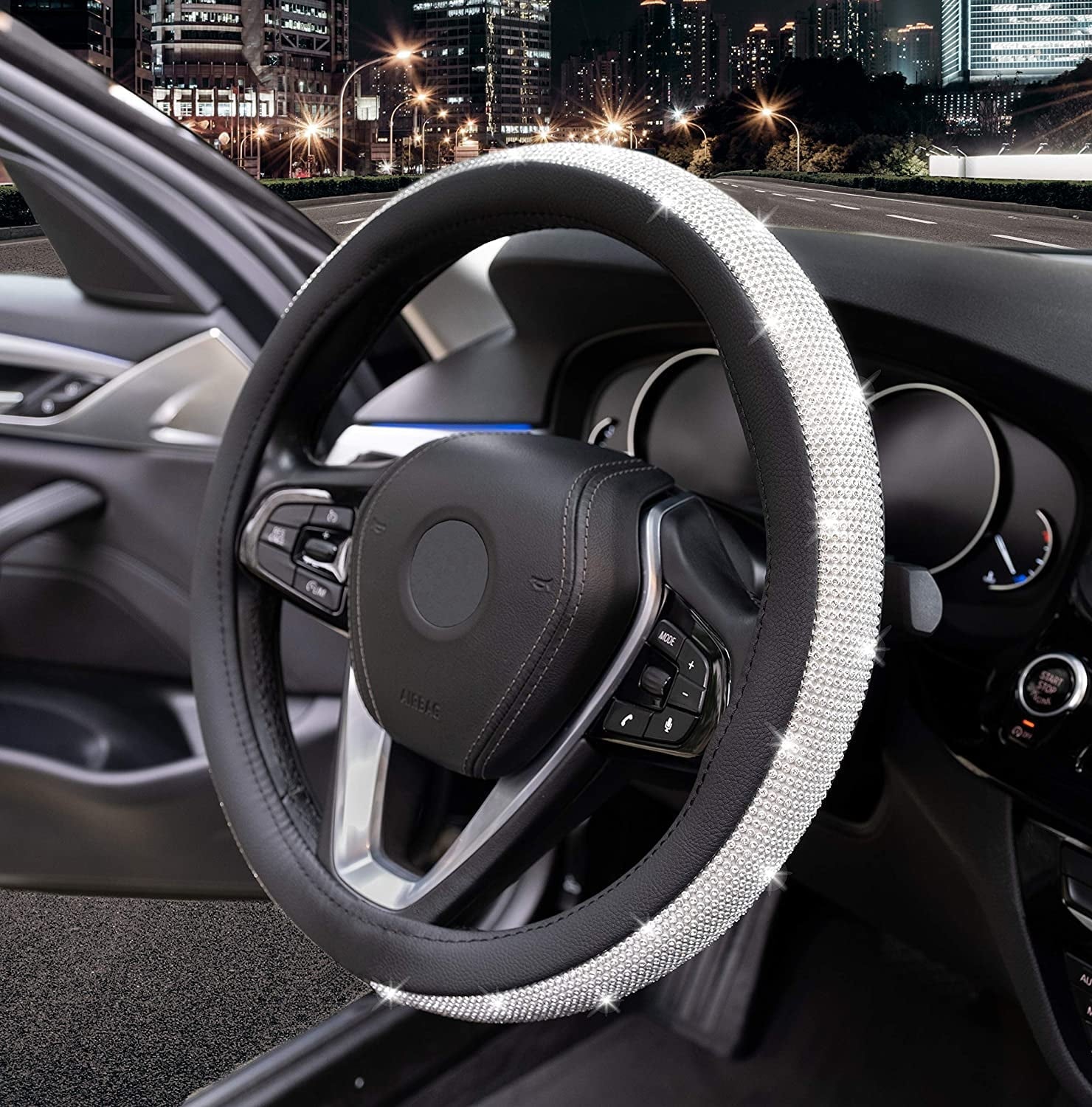 Steering Wheel Cover Bling - D Type Steering Wheel Covers for Women and Girls