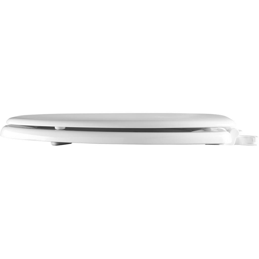 MAYFAIR Elongated Enameled Wood Toilet Seat in White with Easy•Clean & Change® Hinge