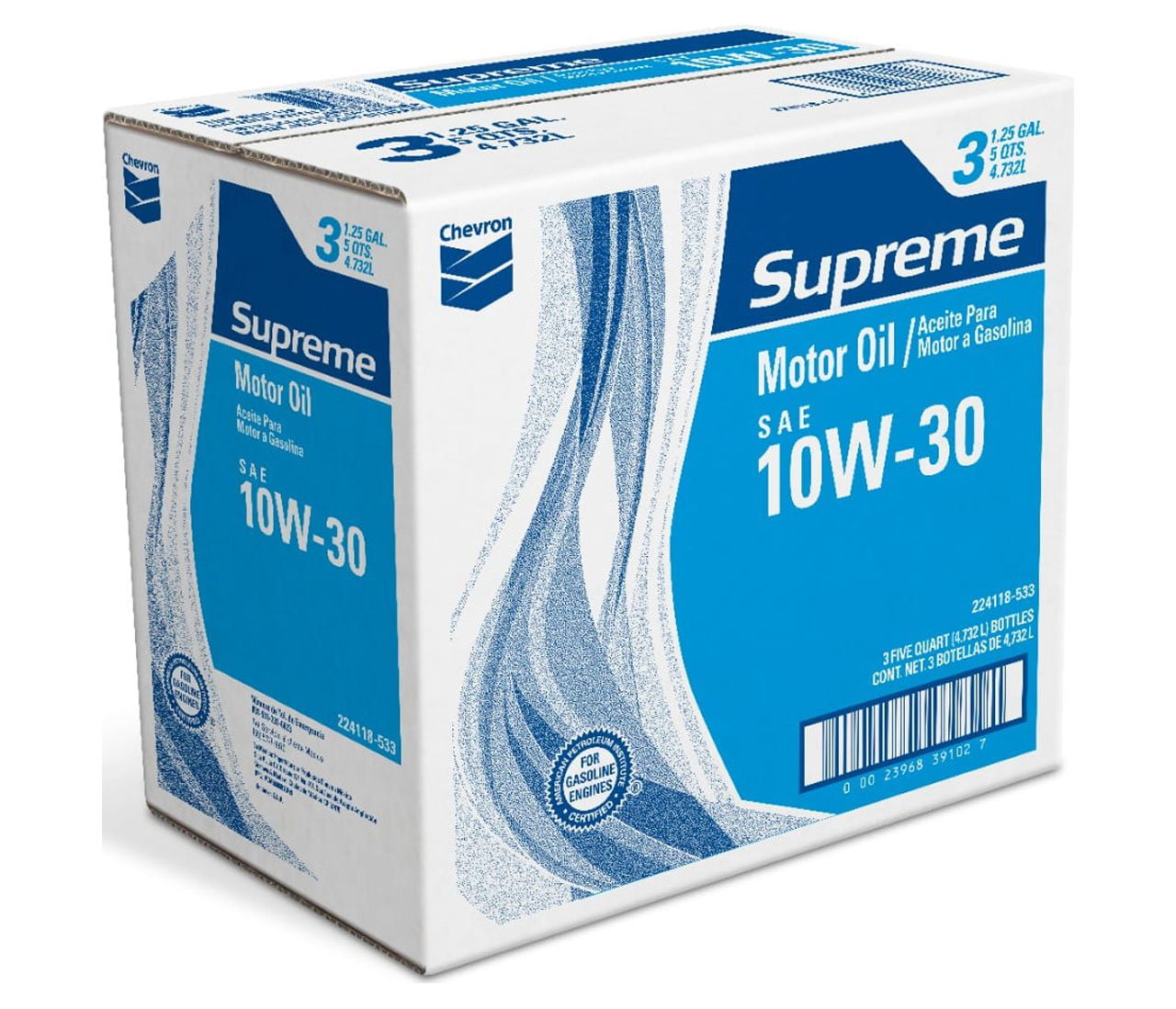 Chevron Supreme 10W-30 Motor Oil, 5 Quart