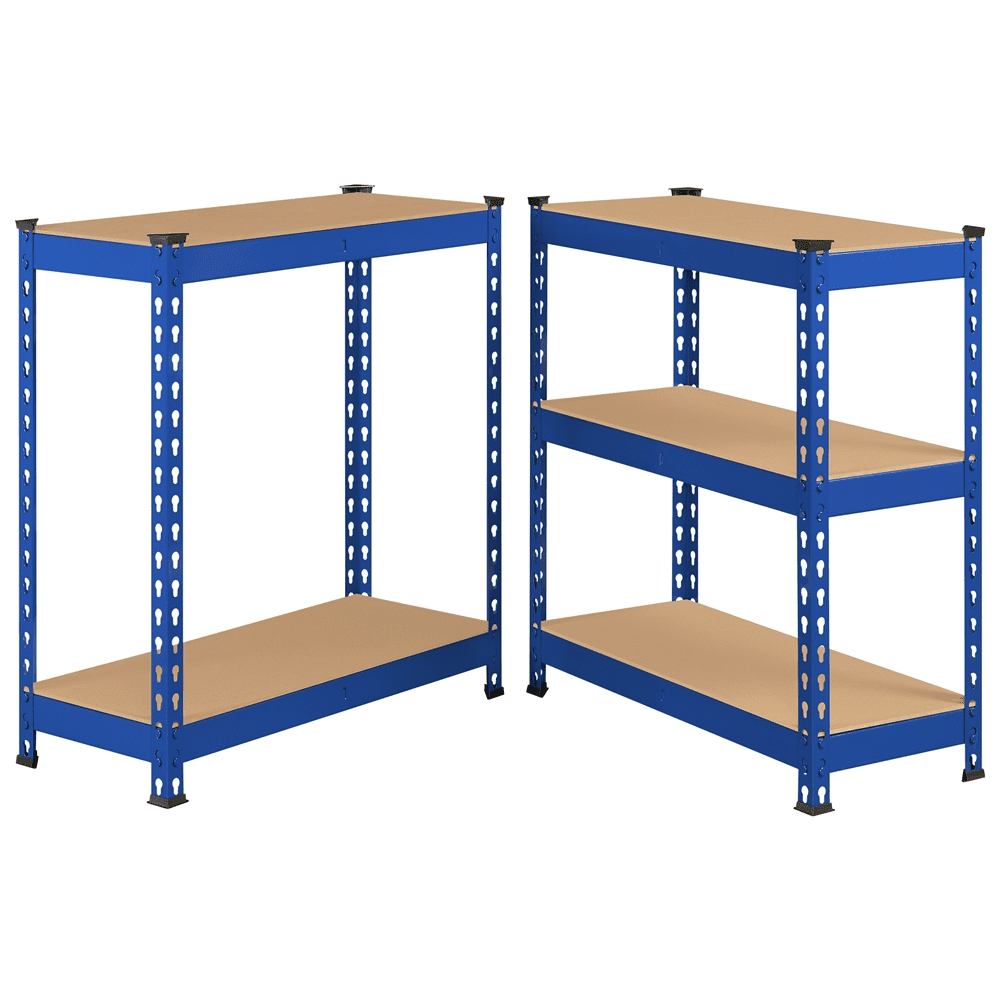 Smile Mart 5-Shelf Boltless & Adjustable Steel Storage Shelf Unit, Blue, Holds up to 330 lb Per Shelf