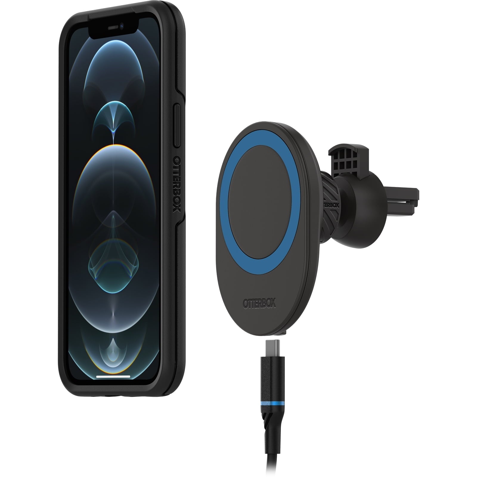 OtterBox Strive Series Wireless Charger Car Vent Mount for MagSafe - Black