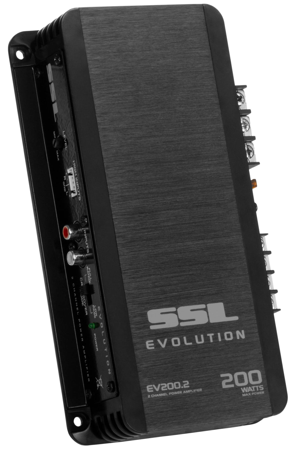 Sound Storm Laboratories EV200.2 Evolution Series Car Audio Amplifier - 200 High Output, 2 Channel, 2/8 Ohm, High/Low Level Inputs, Low Pass Crossover, Full Range, Hook Up To Stereo and Subwoofer