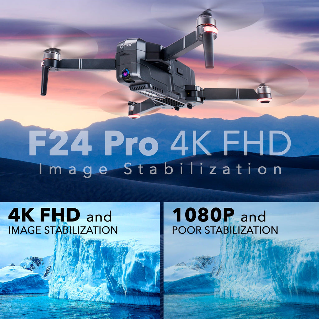 Contixo F24 Pro Drone with 4K UHD Camera for Adults, RC Quadcopter GPS FPV Camera Compatible with VR, 30 Minutes Flight Time, Foldable Brushless Motors, Follow Me, Waypoint with Carrying Case