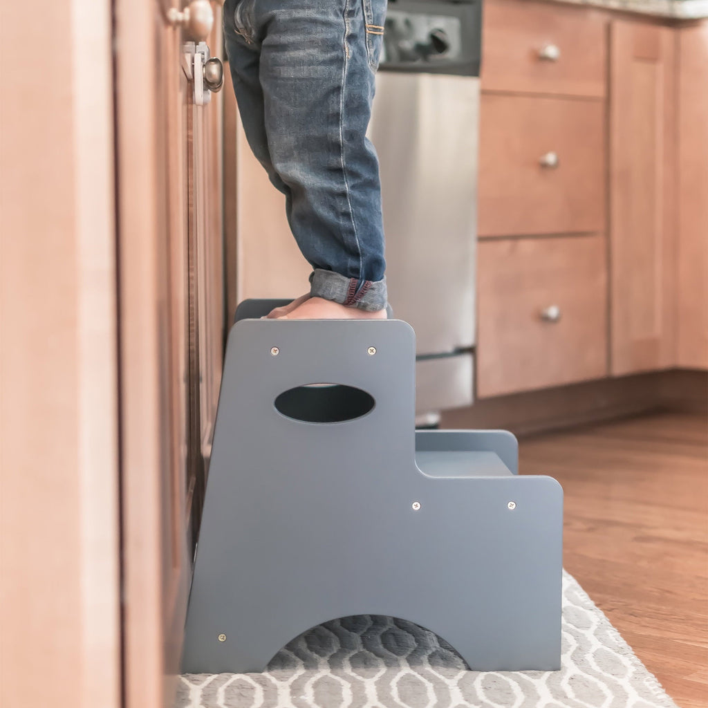 Two Step Stool - Gray