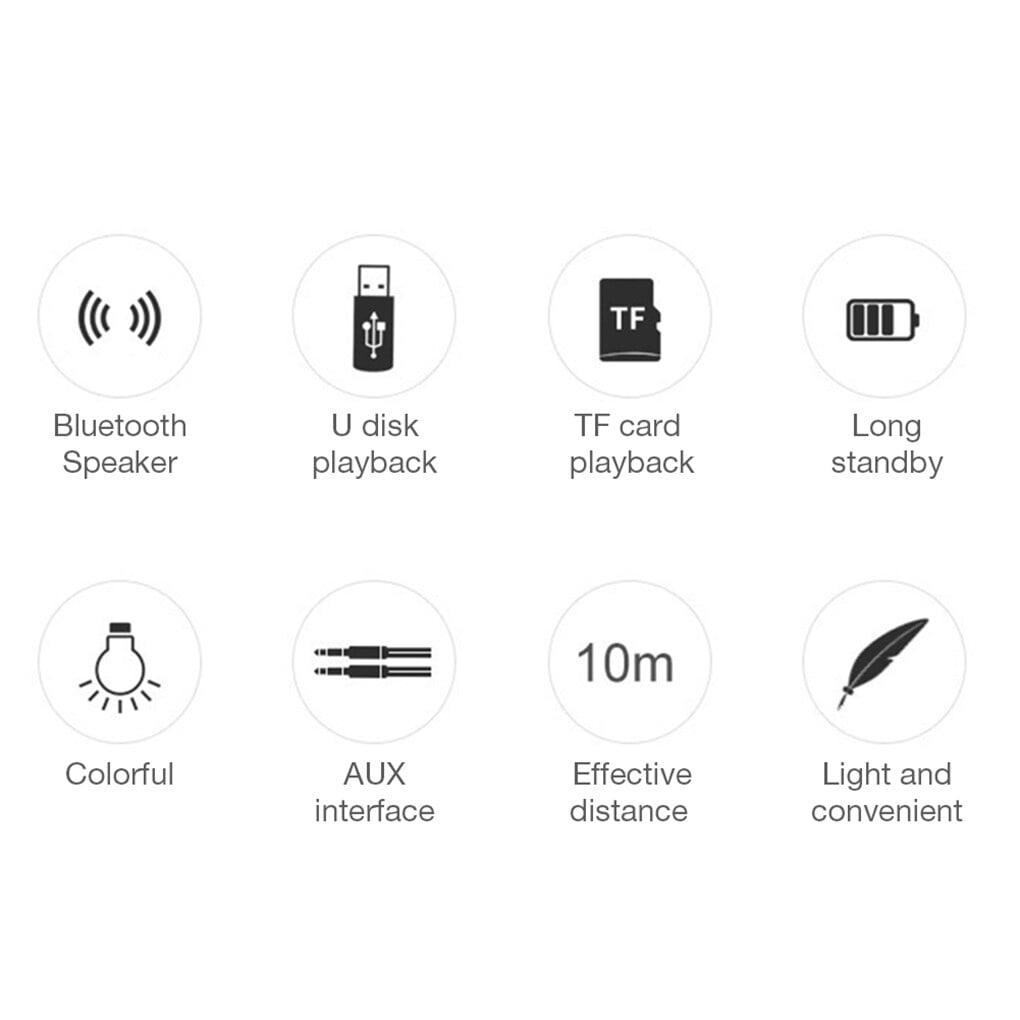 Top-Tech Portable ABS Bluetooth Speaker with 10m Effective Distance Small Sound Speaker Support TF Card/AUX/USB, Pink
