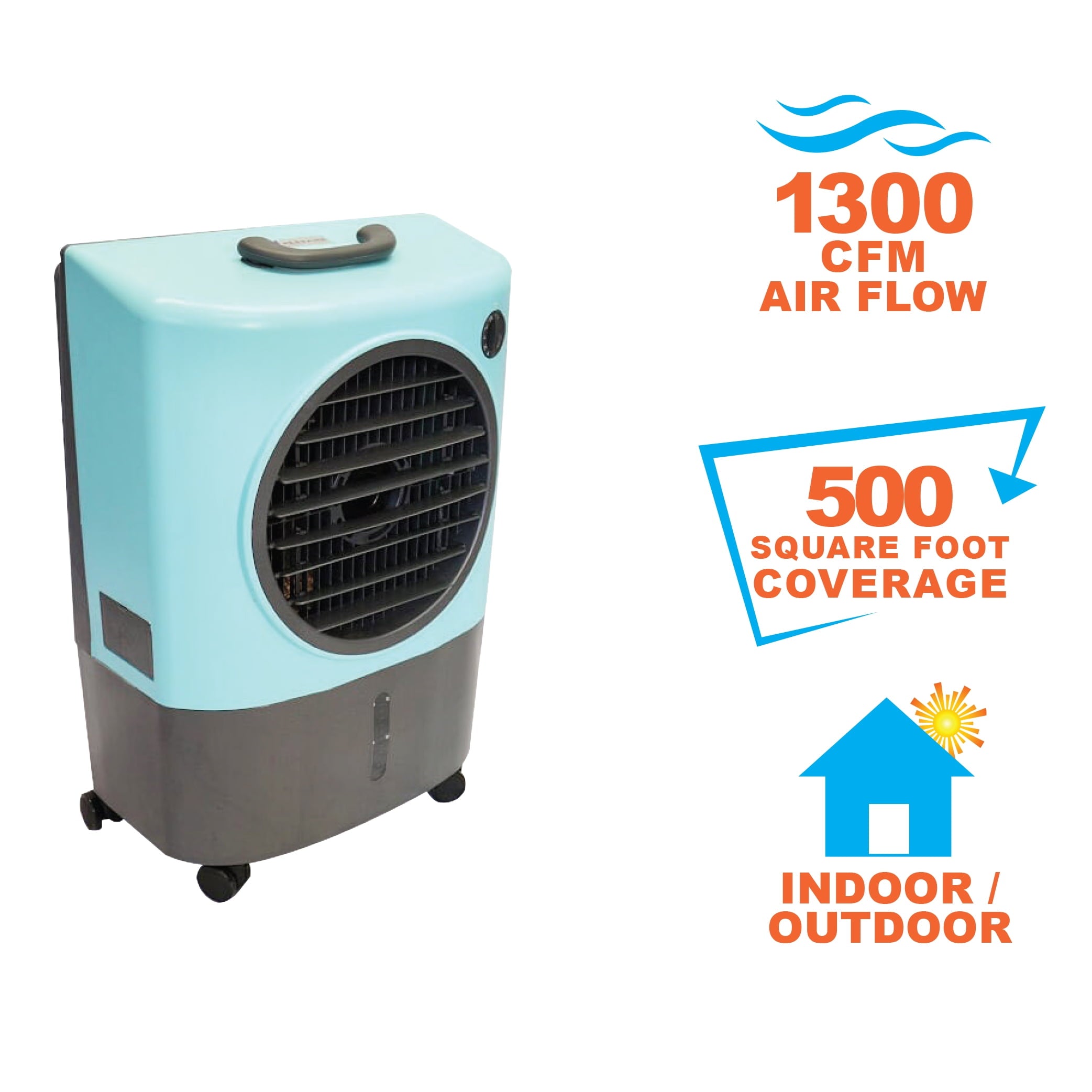 Hessaire MC18V Indoor/Outdoor Portable 500 Square Foot Evaporative Air Cooler