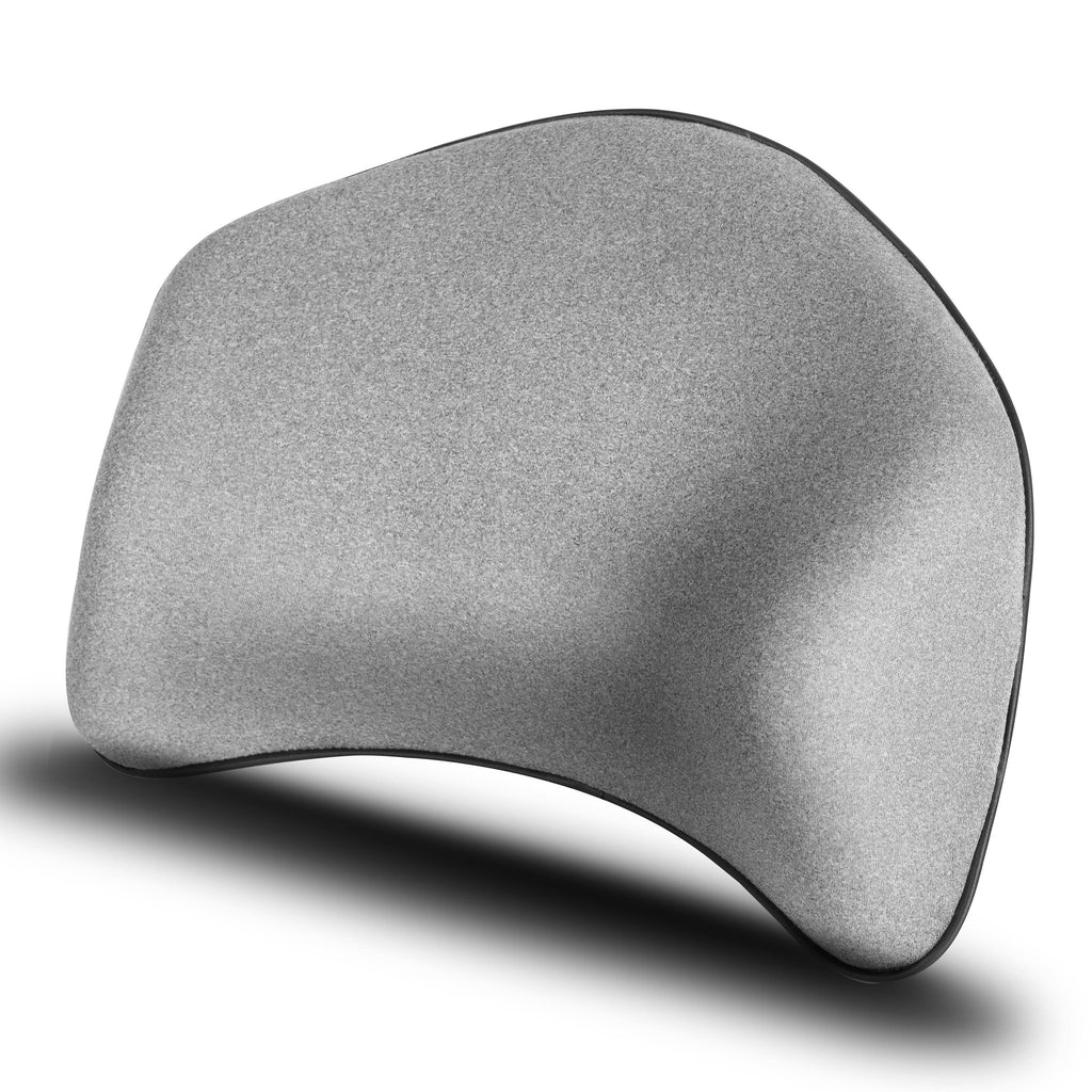 Auto Drive 1PC Ergonomic Lumbar Support Memory Foam Polyester Grey - Universal Fit, 22CU05