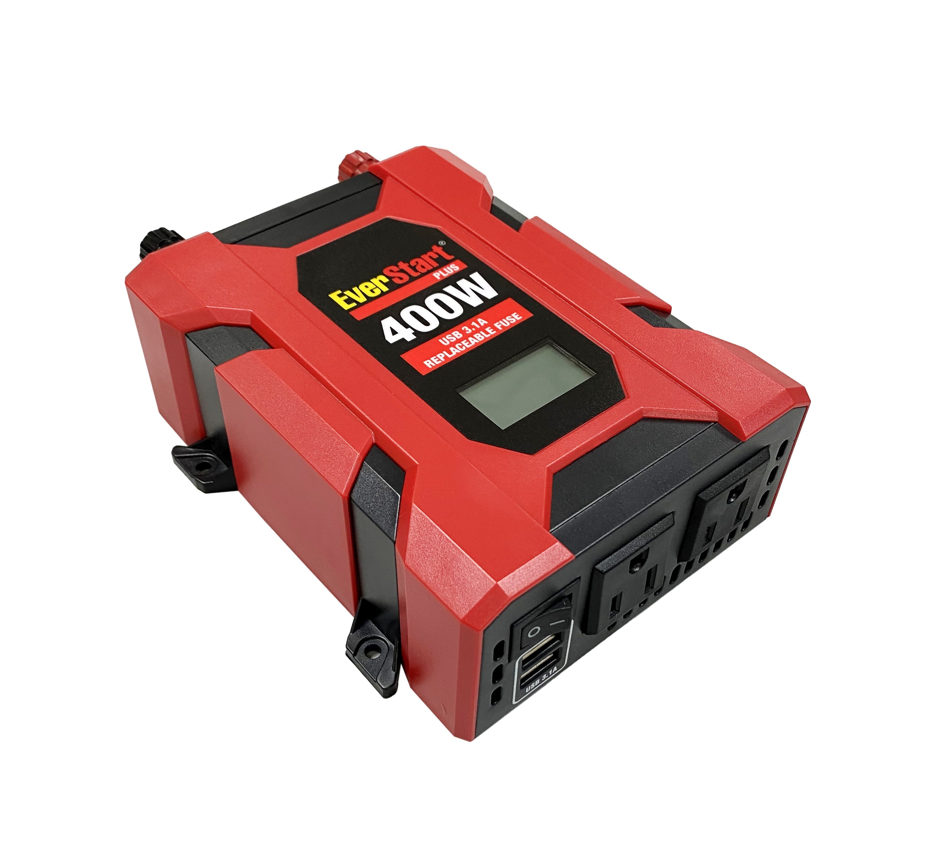 EverStart 400 Watts Portable Slim Inverter with Digital Display and Multiple USB and AC Ports