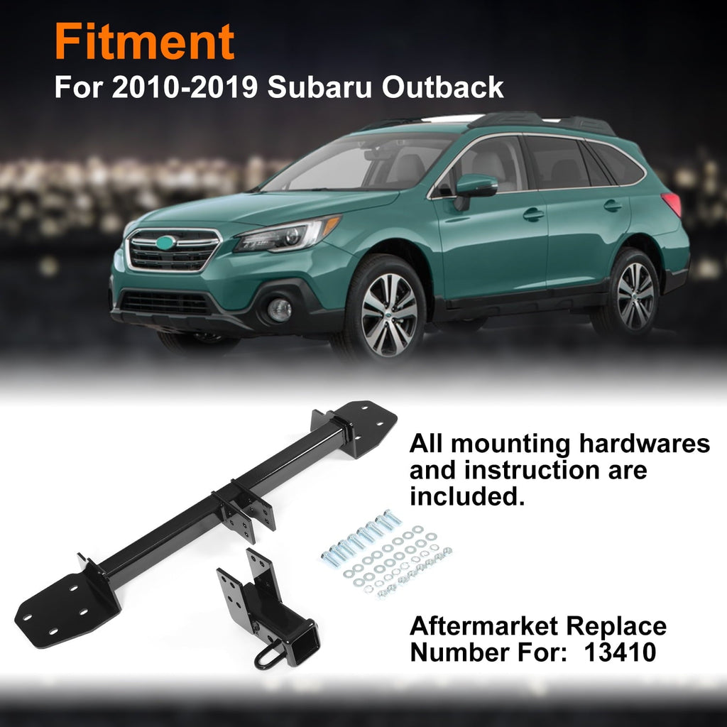 Kojem Class 3 Tow Trailer Hitch 2 Inch Receiver for 2010-2019 Subaru Outback Hatchback Steel Black