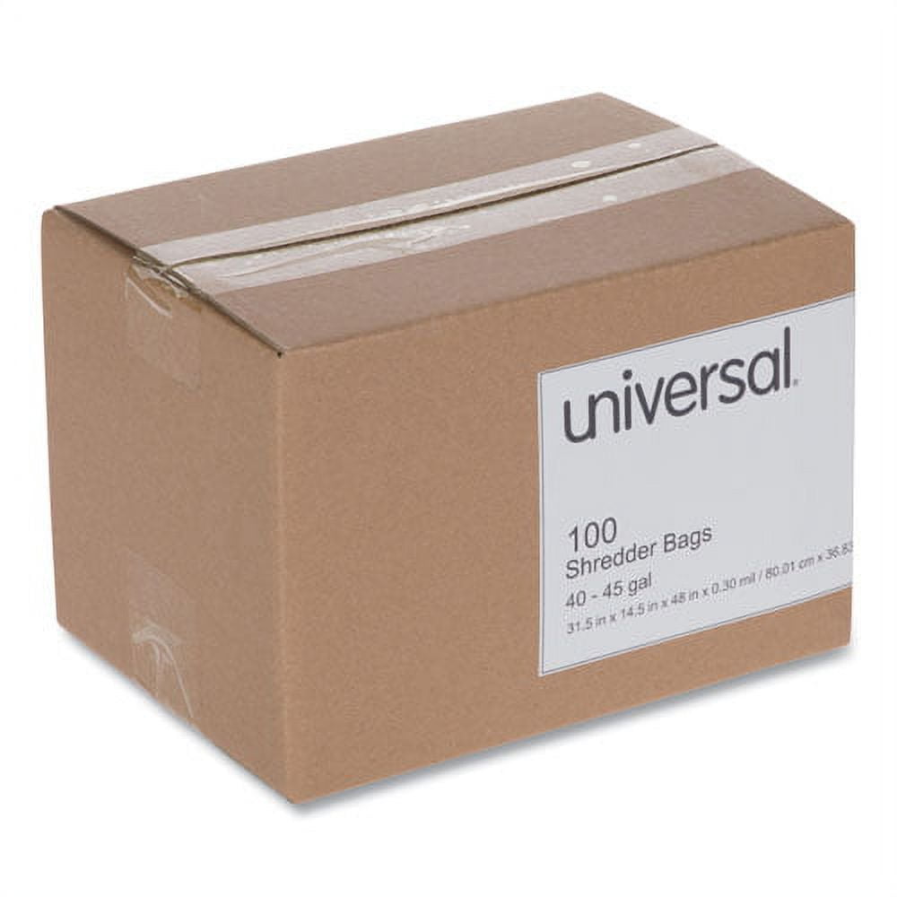 High-Density Shredder Bags, 40-45 Gal Capacity, 100/box | Bundle of 5