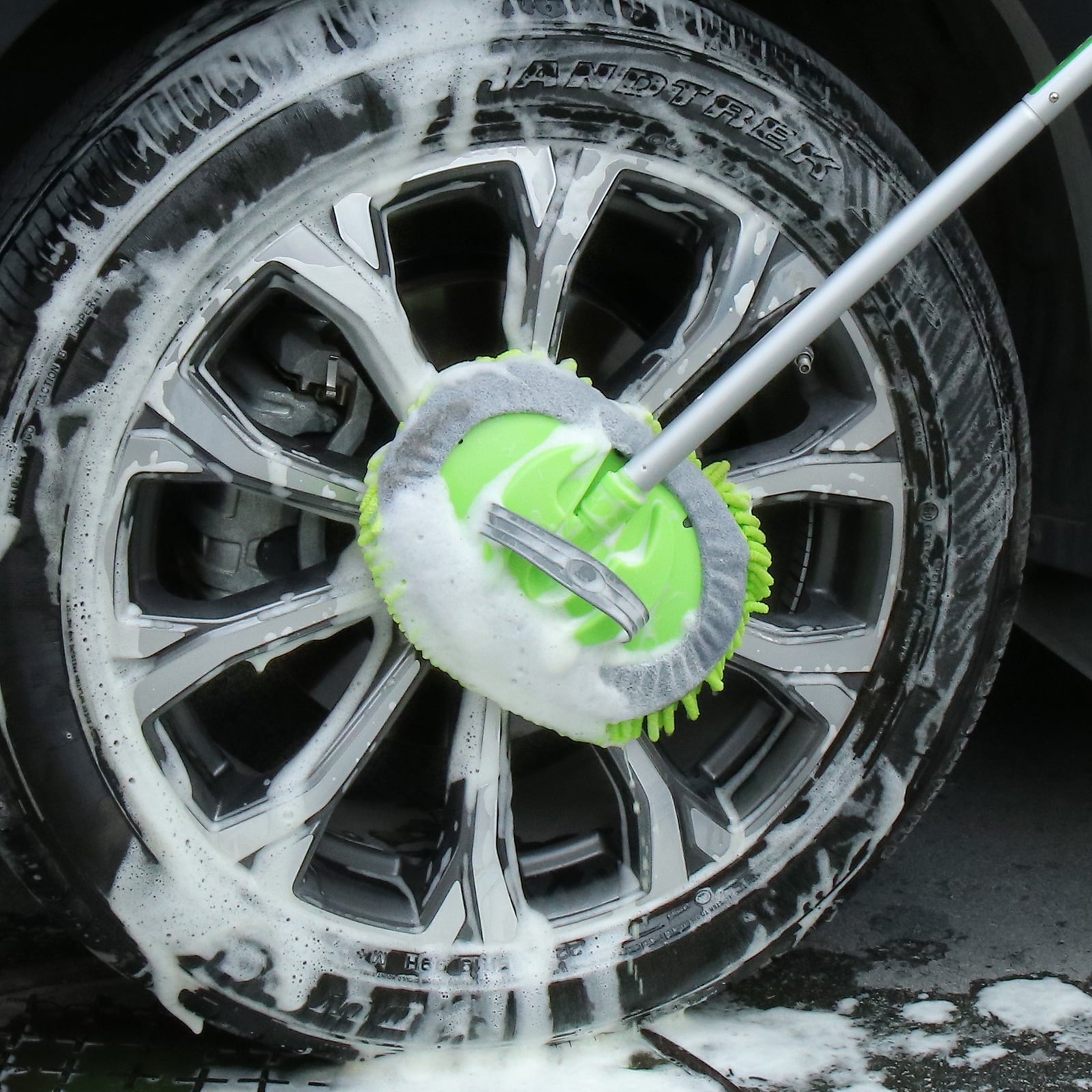 MATCC 62'' Car Wash Brush with Long Handle Car Wash Mop Mitt Sponge Chenille Microfiber Car Cleaning Tools Supplies Scratch Free Car Brush Kit Duster with Extension Pole for Washing RV Truck and Bus
