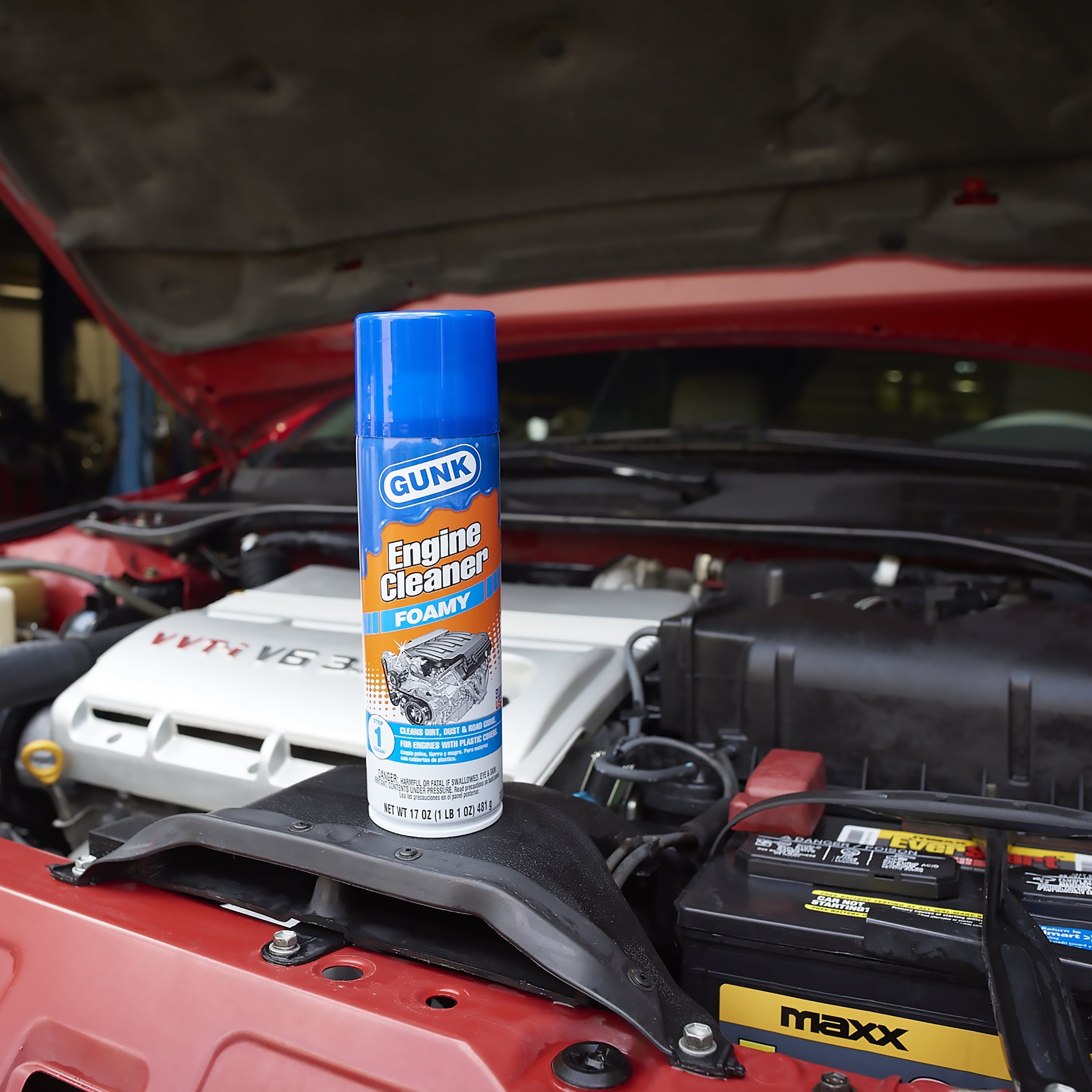 GUNK Foamy Engine Cleaner and Degreaser, 17 oz Aerosol