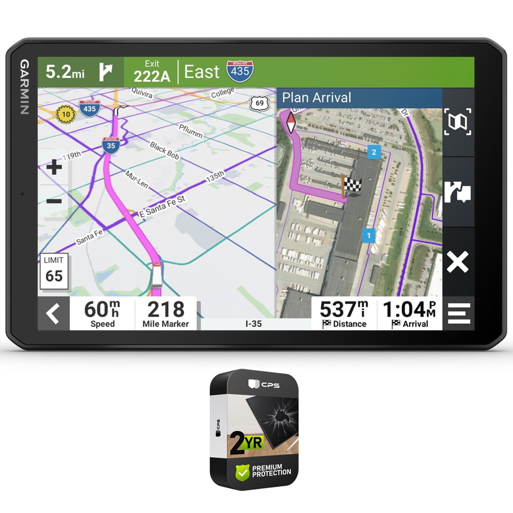 Garmin 010-02740-00 Dezl OTR810 8 inch GPS Truck Navigator Bundle with Premium 2 YR CPS Protection Pack