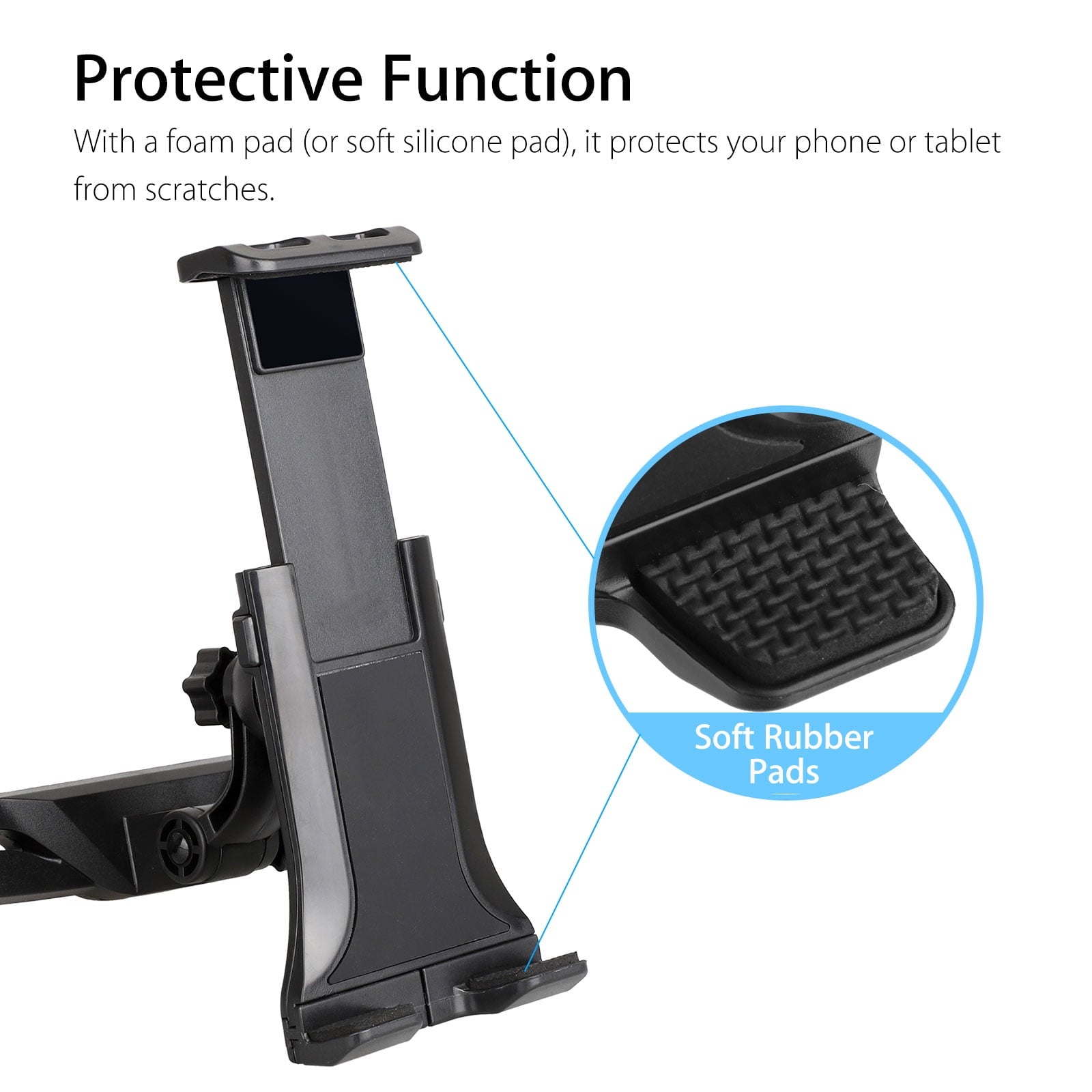 Car Headrest Tablet Holder, EEEkit Universal Adjustable Car Seat Headrest Tablet Mount Holder Fit for Apple iPad Air Mini, Samsung Galaxy Tab, Kindle Fire, Nintendo Switch, and 4.0"-12.5" Tablet