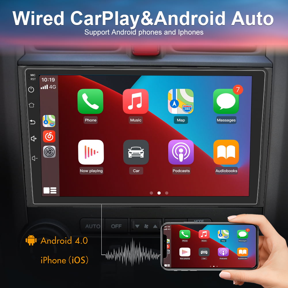 AWESAFE Android 12 Car Radio Stereo for Honda CRV 2007 2008 2009 2010 2011,Carplay 9 inch Touch Screen Wired Car Radio Support Android Auto GPS Navigation Bluetooth WiFi, 2G RAM 32G ROM