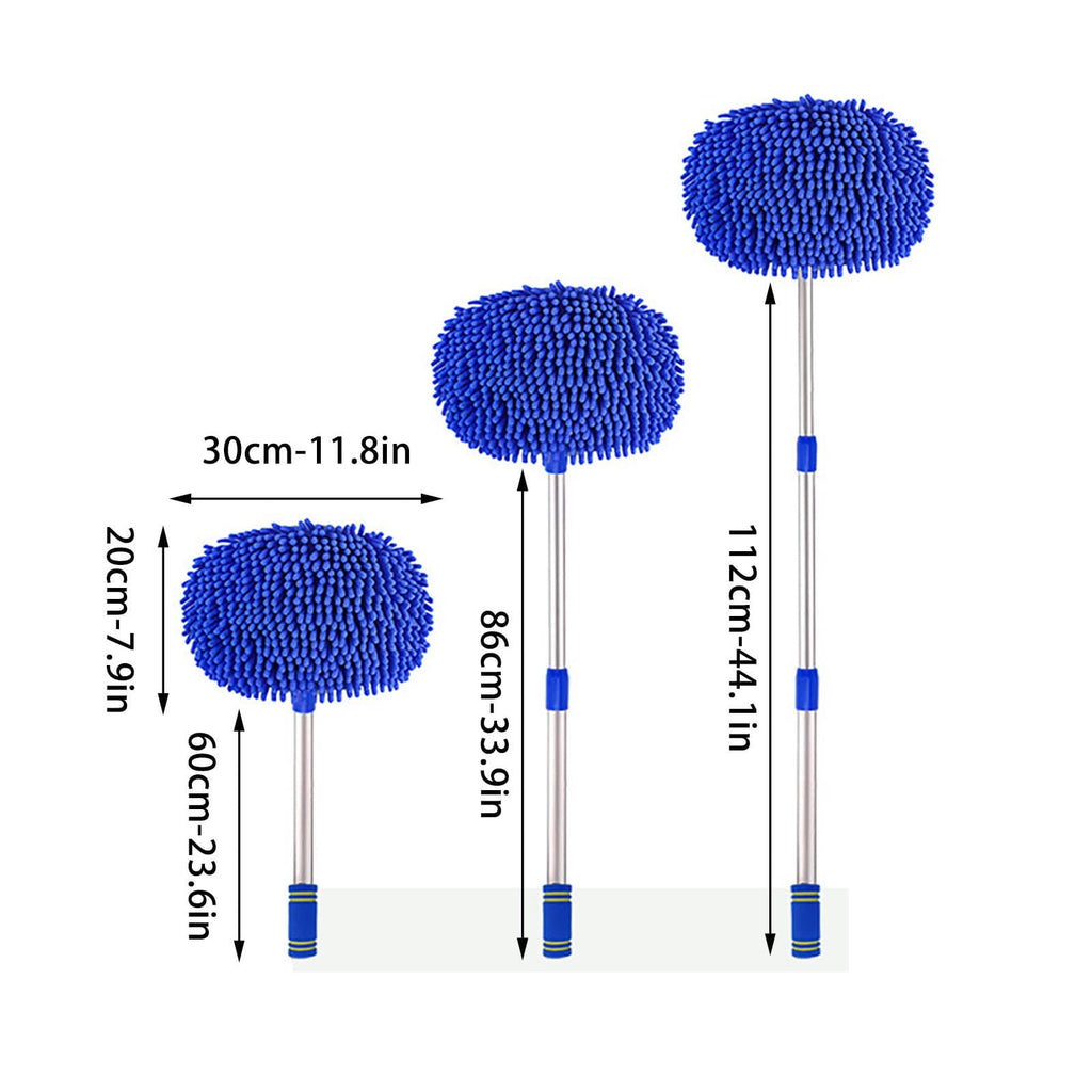 Moocorvic Car Wash Brush Mop Kit Car Detailing Kit Car Wash Kit with Long Handle Car Cleaning Supplies Kit Duster Washing Car Tools Accessories,Replacement Head Pole,