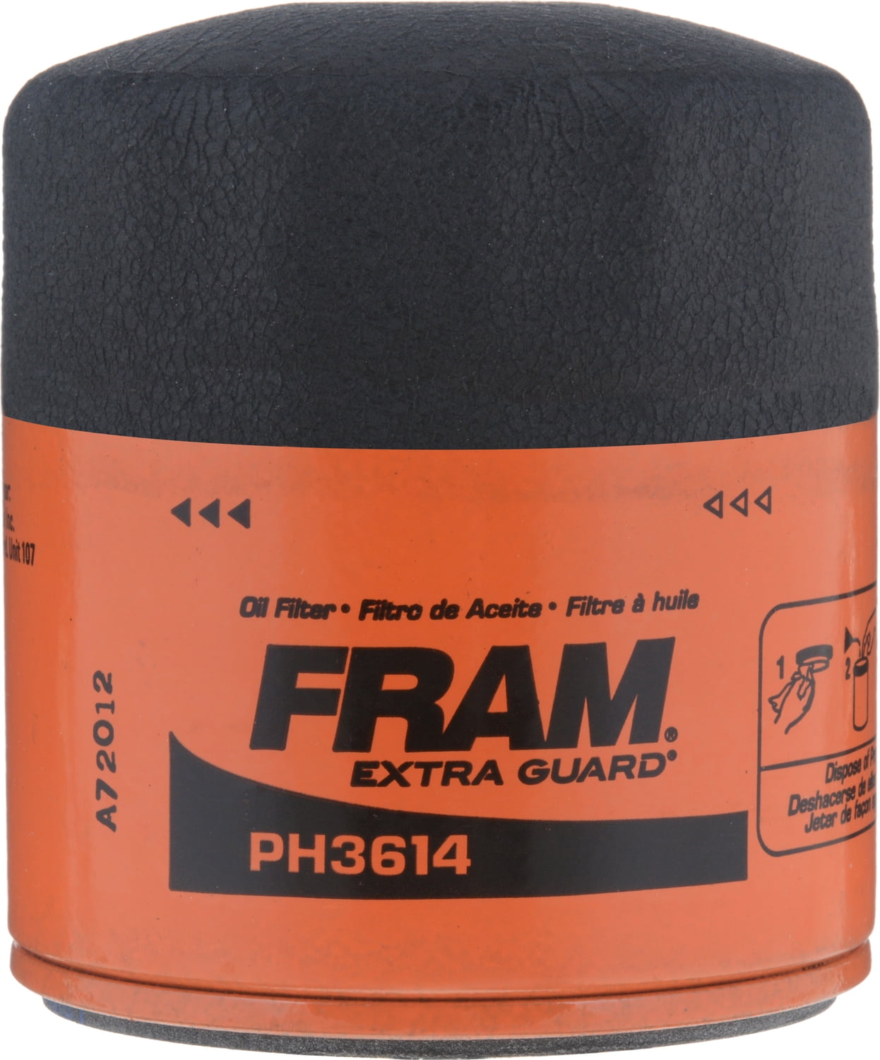 FRAM Extra Guard Filter PH3614, 10K mile Change Interval Oil Filter Fits select: 2003-2018 FORD FOCUS, 2005-2023 FORD ESCAPE