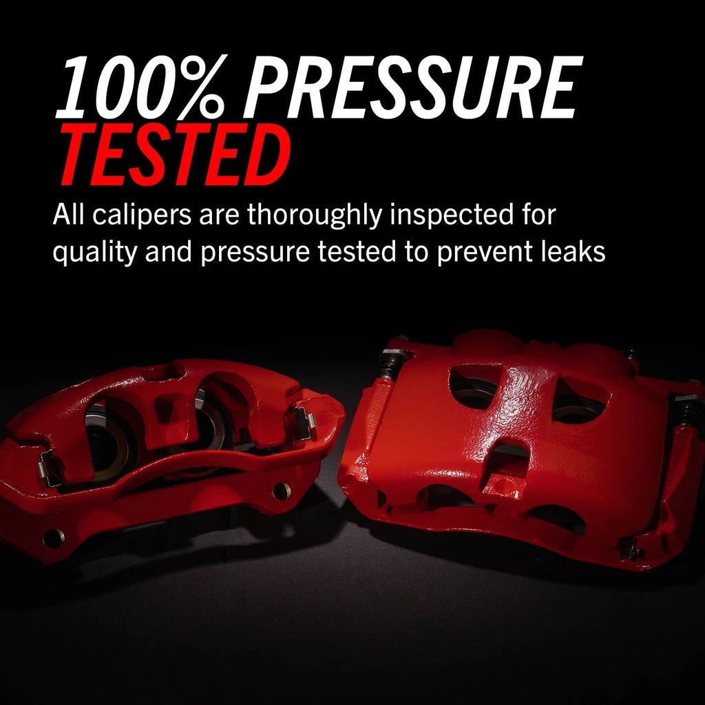 Power Stop Front Pair of Red Powder Coated Calipers S5236