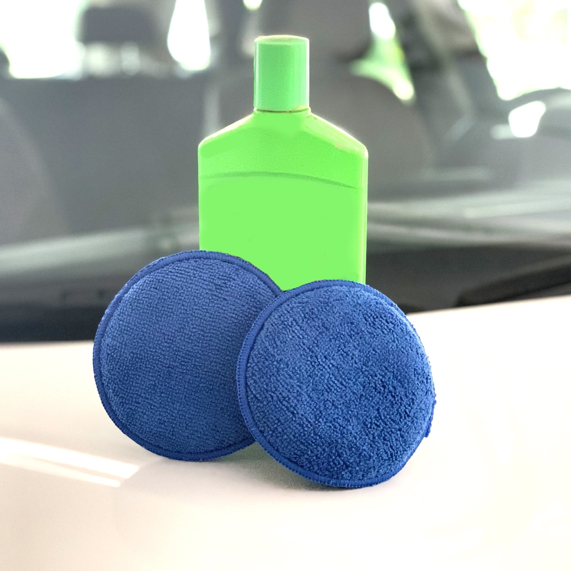 Auto Drive Car Waxes Microfiber Applicator Pad 2 Pack, Blue