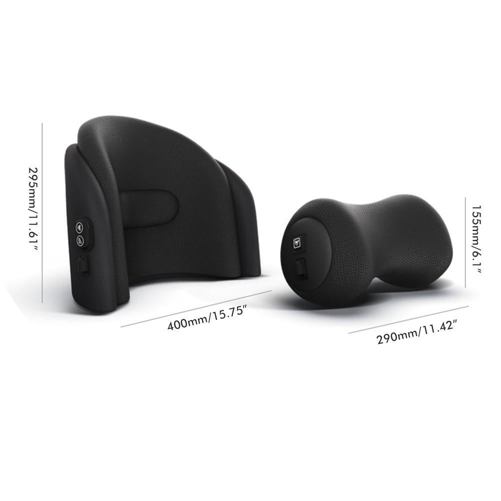 Car Neck Massage Pillow Quiet and Low Noise Deep Tissue Kneading Massagers Memory Foam Seat Pillow for Travel Home and Office