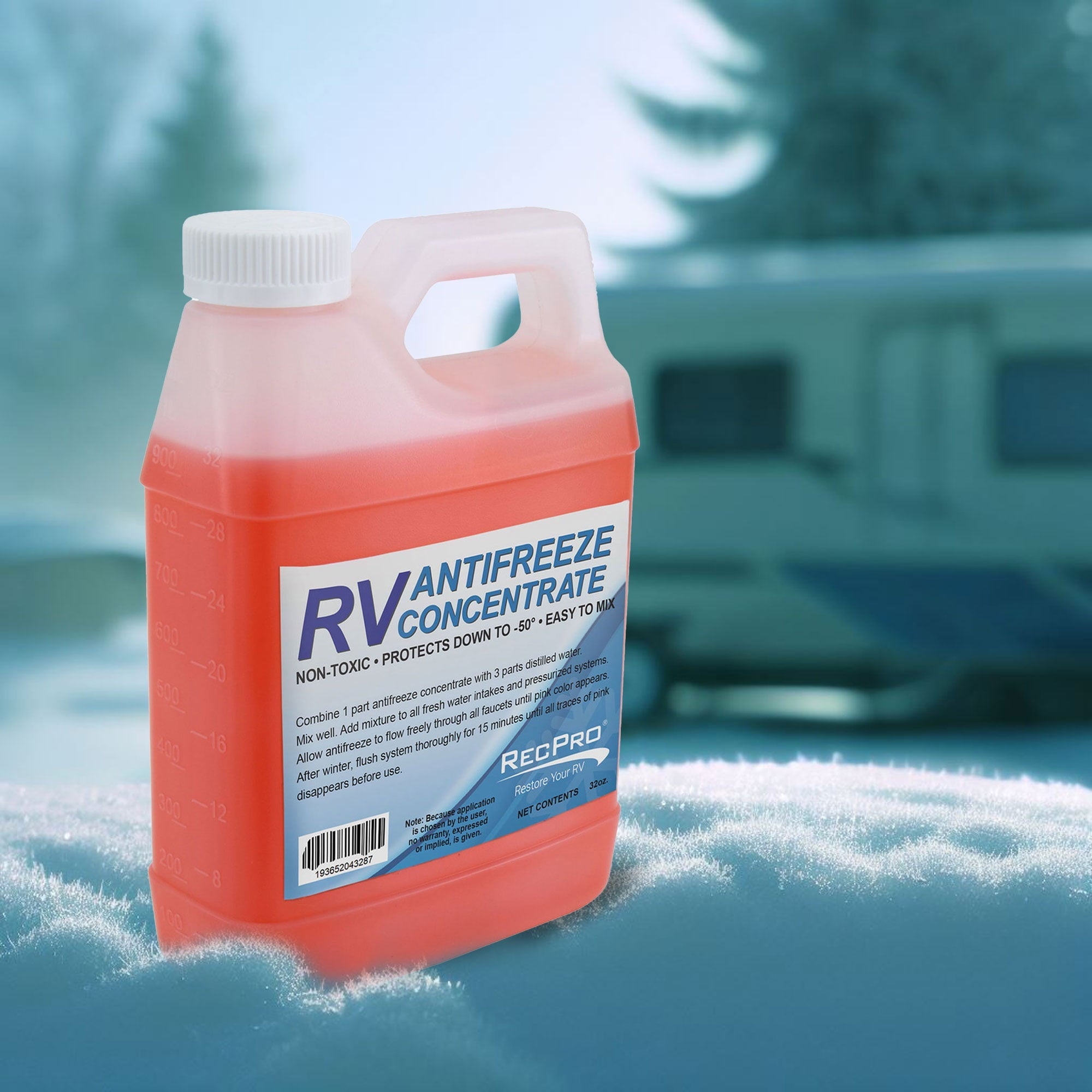 RecPro RV Antifreeze Concentrate Fluid for Winterizing Vehicles (3 Pack)